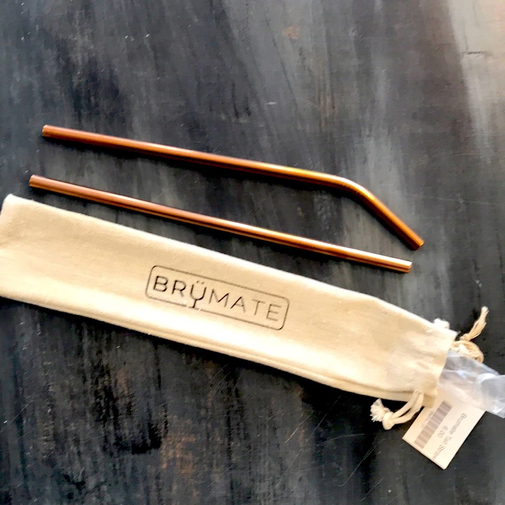 Brumate Tall Straw Metal Copper
